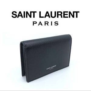 *SOLD* YSL Saint Laurent Black Leather Card Case